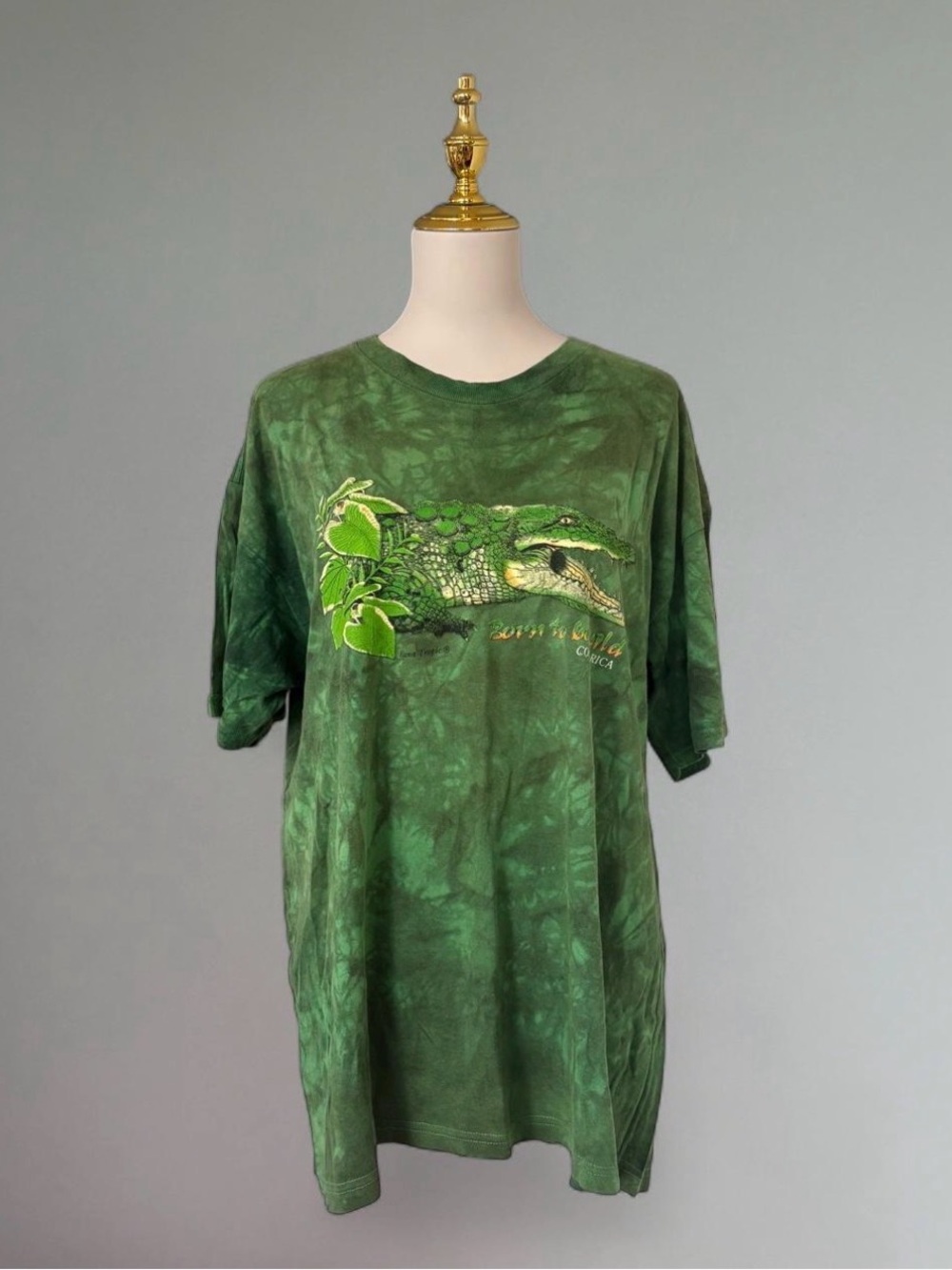 Vintage Rana Tropic Costa Rica Alligator Tie Dye Graphic T-Shirt XL
